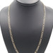 Classic Diamond-Cut 14KT Yellow Gold 4.6mm Figaro Chain Necklace 22.5" - 11.80g