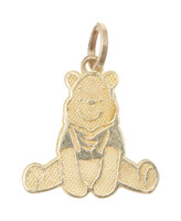 Disney 10KT Yellow Gold Winnie the Pooh Estate Charm Pendant 17.4mm JCM - 0.47g