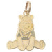 Disney 10KT Yellow Gold Winnie the Pooh Estate Charm Pendant 17.4mm JCM - 0.47g