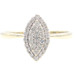 Estate 0.22 ctw Round Diamond Marquise Cluster 10KT Yellow Gold Women's Ring 
