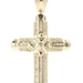 Large 2.5" 14KT Yellow Gold 0.80 ctw Round & Baguette Diamond Cross Pendant 16g