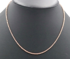 Classic 14KT Rose Gold 2.2mm Wide High Shine Rope Chain Necklace 18" - 2.20g