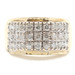 10KT Yellow Gold 1.25 ctw Round Diamond Cluster Men's Classic Estate Ring 7.4g