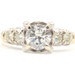 1.25 ctw Round Diamond Estate 14KT Yellow & White Gold Engagement Ring 3.2g 