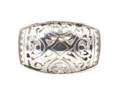 Women's Estate Sterling Silver Filigree Cut Out 925 Statement Ring Size 6.5 
