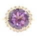 Women's Lab Created 5.75 ctw Round Purple Sapphire 14KT Gold Solitaire Ring 4.9g