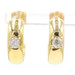 Women's Estate 0.44 ctw Round Diamond 17.8mm 14KT Yellow Gold Hoop Earrings 2.6g