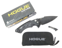Hogue X5 4" Manual G-Mascus Black CPM-154 Spear Point Blade Black Aluminum 34559