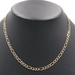 High Shine 14KT Yellow Gold Diamond Cut 4.6mm Figaro Chain Necklace 18" - 9.59g
