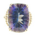 Women's Fancy-Cut Mystic Topaz 10KT Yellow Gold 20mm Solitaire Cocktail Ring 7g