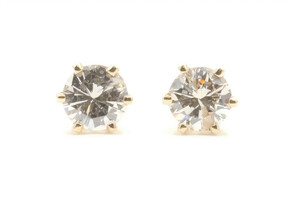1/2 cttw Round Diamond Classic Women's 14KT Yellow Gold Solitaire Stud Earrings
