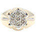 Men's Estate 10KT Yellow Gold 1.25 Ctw Round Diamond Cluster Statement Ring 8.5g