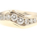 Angled 8-Stone 0.75 Ctw Round Cut Diamond 14KT Yellow Gold Channel Band Ring IBG