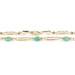 Women's 10KT Gold 0.75 Ctw Natural Oval-Cut Emerald & Diamond Accent Bracelet 7"