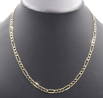 Classic 14KT Yellow Gold 4.9mm Wide Figaro Chain Necklace 20" - 14.55 Grams 