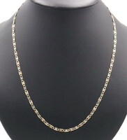 Classic Estate 14KT Tri-Color Gold 3.4mm Valentino Chain Necklace 23" - 8.40g