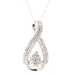 Infinity 0.45 Ctw Round Diamond 10KT Gold Pear Cluster on 10KT Rope Chain 18"
