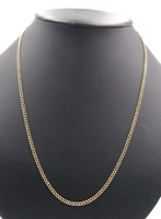 Estate 10KT Yellow Gold 2.9mm Wide Italy Curb Link Necklace 23" - 4.30 Grams