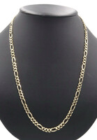 Classic 14KT Yellow Gold 5.7mm Wide Italian Figaro Chain Necklace 24" - 30.0g