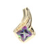 10KT Yellow Gold 3.20 ctw Princess Cut Mystic Topaz & 0.10 ctw Diamond Pendant 