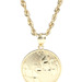 Diamond-Cut 10KT Yellow Gold World Globe Pendant on 10KT Rope Chain 24" - 8.14g