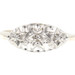 Antique-Style 10KT Two-Tone Gold 0.03 Ctw Single-Cut Diamond Triple Star Ring