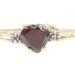 Women's Heart-Cut 0.70 Ct Red Garnet & Diamond Accents 10KT Yellow Gold Ring GTR