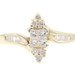 0.60 Ctw Princess, Baguette & Round Cut Diamond 14KT Gold Bypass Engagement Ring