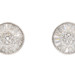 Sterling Silver Round and Baguette Cut Cubic Zirconia CZ Cluster Stud Earrings 