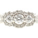 14KT White Gold 1.15 ctw Round Diamond Past Present Future Halo Engagement Ring