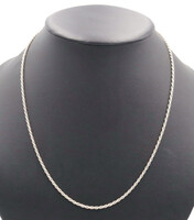 Italy Sterling Silver (925) 2.3mm Thin Classic Rope Chain Necklace 22" - 9.00g