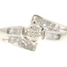 0.36 Ctw Marquise, Baguette & Round Diamond 10KT White Gold Engagement Ring 3g