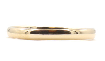 Classic 18KT Yellow Gold 2.5mm High Shine Wedding Band Ring Size 10 - 2.75 Grams