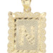 Classic 10KT Yellow Gold Initial "N" Filigree Frame Necklace Pendant 0.9" - 1.6g