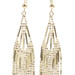 Women's Tiered Bead and Bar 2.4" 14KT Yellow Gold Drop Dangle Earrings 3.1 Grams