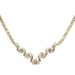 V-Style 1.0 Ctw Round Champagne Diamond 14KT Yellow Gold Estate Necklace 18"