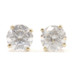 7/8 CT. T.W. Round Diamond Solitaire Estate Stud Earrings in 14K Yellow Gold 
