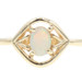 Unique 0.14 Ct Solitaire Natural Opal 10KT Yellow Gold Open Eye Motif Ring 2.1g