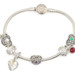 Women's 7" Pandora Sterling Silver Charm Bracelet with 8 Charms - 29g