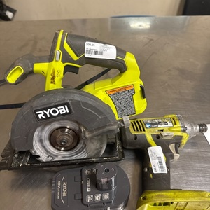 Ryobi circular saw and drill with battery