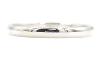 High Shine 10KT White Gold 2.2mm Thin Classic Wedding Band Ring Size 7 by FG
