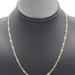 Unique Textured 10KT Yellow Gold 3.3mm Flattened Figaro Link Necklace 18" - 2g