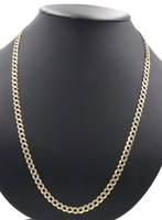 Classic Diamond-Cut 10KT Yellow Gold 5.9mm Estate Curb Link Necklace 25" - 22.1g
