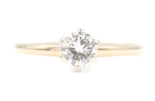 Solitaire 0.49 Ctw Round Diamond 14KT Yellow Gold Engagement Ring by Everwed