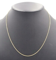 Women's Classic 14KT Yellow Gold 1.3mm Thin Rope Chain Necklace 20" - 2.90g