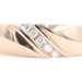 Diagonal Channel-Set 0.15 Ctw Round Diamond 10KT Rose Gold Wedding Band Ring MGW
