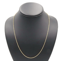 High Shine 14KT Yellow Gold 1.6mm Thin Rope Chain Necklace 20" by OR - 3.96g