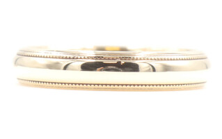 Classic Estate 10KT Yellow Gold Milgrain Detail 4mm Wedding Band Ring by EW 4.3g