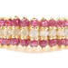 Tiered 0.40 Ctw Natural Ruby & Diamond 14KT Yellow Gold Pyramid Ring Size 3 3/4
