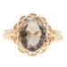 Women's 1.48 ctw Oval Cut Brown Smoky Quartz Gemstone 14KT Yellow Gold Ring 2.6g